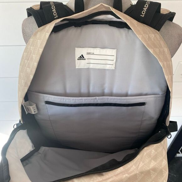 NWT Adidas Prime 6 Mini Monogram Backpack Wonder Beige/Black. LP7933. - Picture 6 of 16